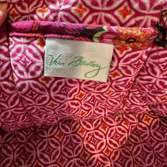 Retired Style & Fabric Mod Floral Pink '07 Vera Bradley Bag 11x5x6 SEE PICS - Picture 7 of 9